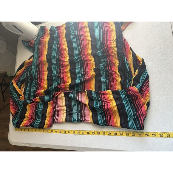 Rock Roll Cowgirl Womens Cardigan Medium Oversized Rainbow Festival Rodeo - Picture 8 of 10